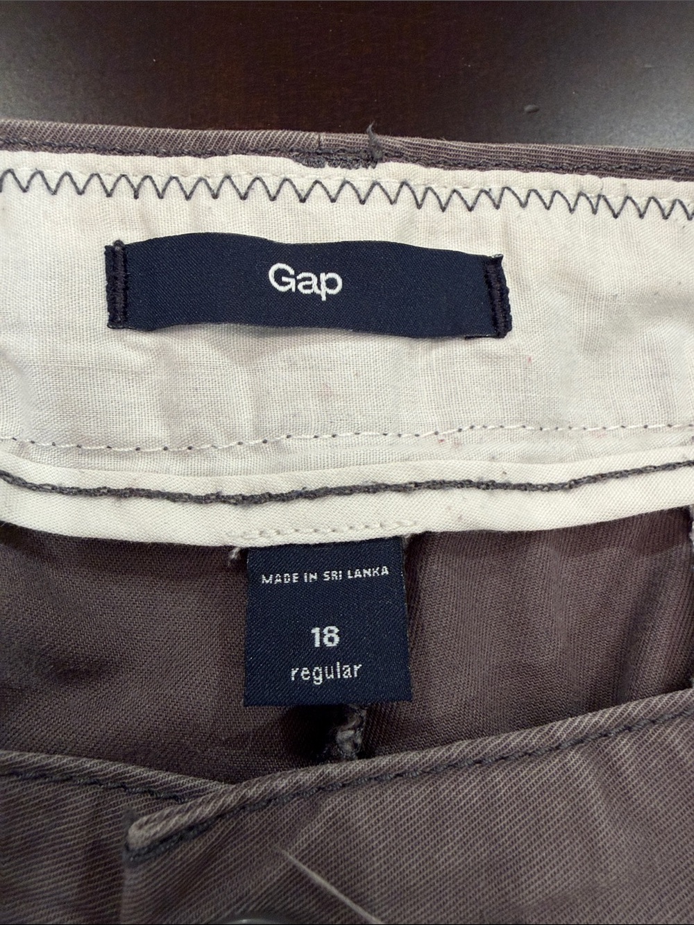 GAP Women's Taupe/Gray Chino Pants - Picture 2 of 5